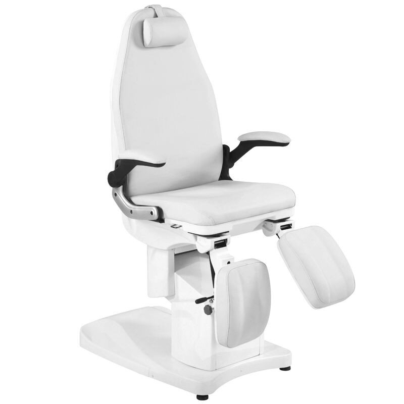 Professional electric podiatric chair-bed-bed for pedicure procedures AZZURRO 709A (3 motors), white Professional electric podiatric chair-bed-bed for pedicure procedures AZZURRO 709A (3 motors), white