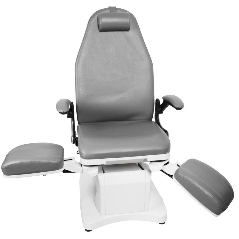 Professional electric podiatric chair - bed-lounger for pedicure procedures AZZURRO 709A (3 motors), gray color 1 Professional electric podiatric chair - bed-lounger for pedicure procedures AZZURRO 709A (3 motors), gray color 1