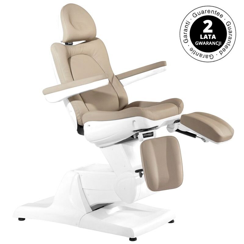 Professional electric podiatric chair-bed-bed for pedicure procedures AZZURRO 870S PEDI (3 motors), cappuccino color 3 Professional electric podiatric chair-bed-bed for pedicure procedures AZZURRO 870S PEDI (3 motors), cappuccino color 3