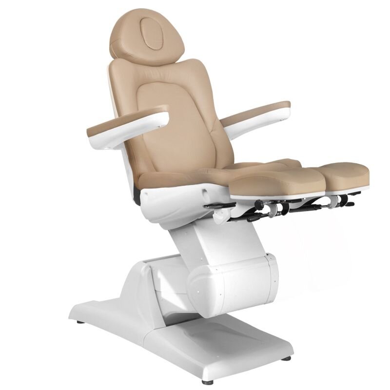 Professional electric podiatric chair-bed-bed for pedicure procedures AZZURRO 870S PEDI (3 motors), cappuccino color 7 Professional electric podiatric chair-bed-bed for pedicure procedures AZZURRO 870S PEDI (3 motors), cappuccino color 7