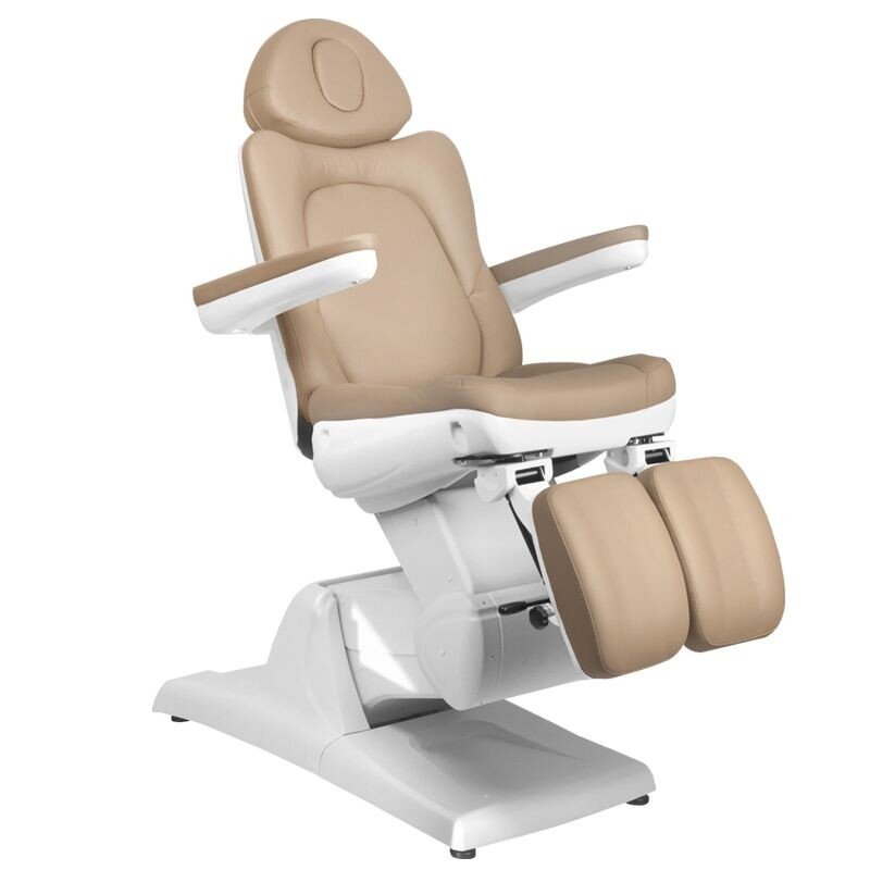 Professional electric podiatric chair-bed-bed for pedicure procedures AZZURRO 870S PEDI (3 motors), cappuccino color