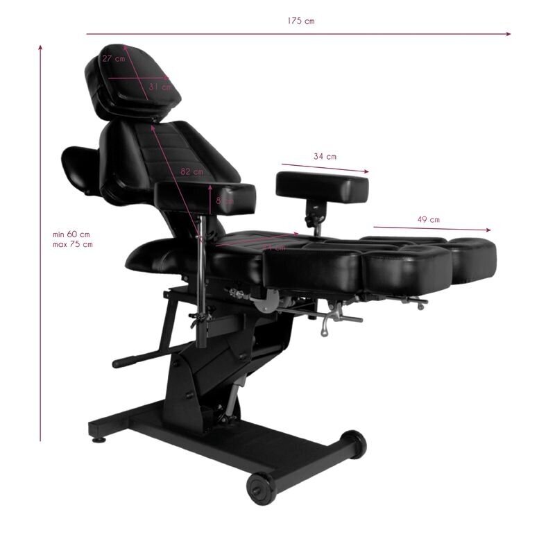 Professional electric tattoo parlor chair / bed PRO INK 606 17 Professional electric tattoo parlor chair / bed PRO INK 606 17
