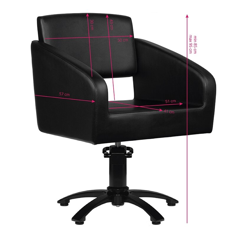 Professional barber chair BERGEN, black 4 Professional barber chair BERGEN, black 4