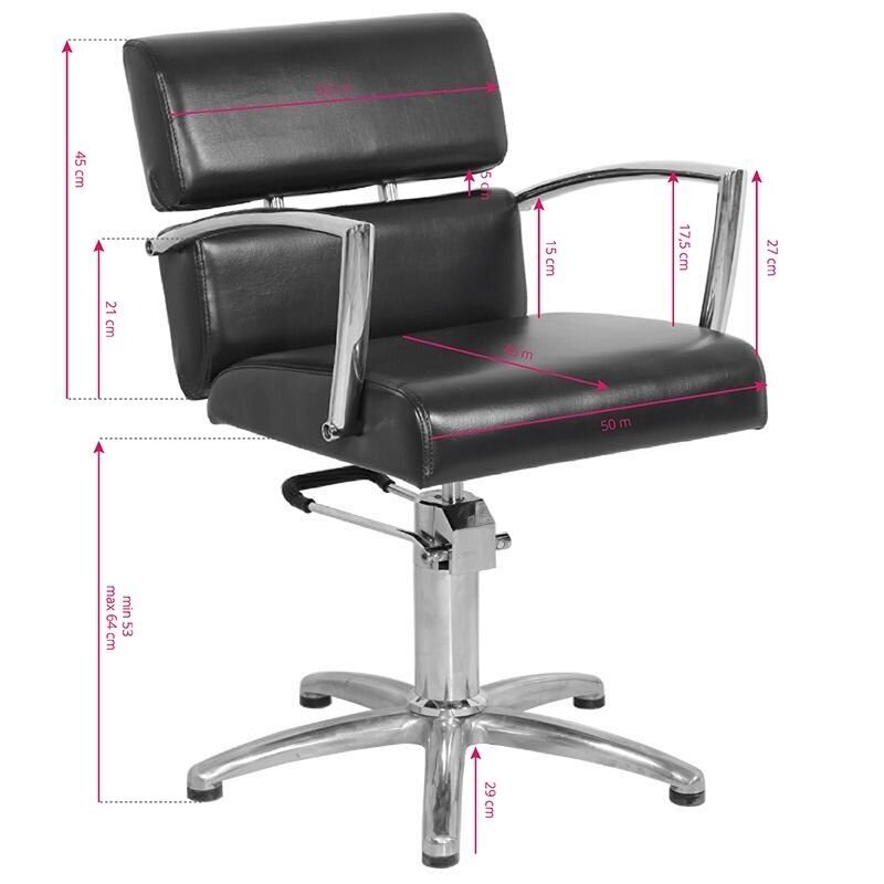 Professional barber chair GABBIANO BRUKSELA, black color 3 Professional barber chair GABBIANO BRUKSELA, black color 3