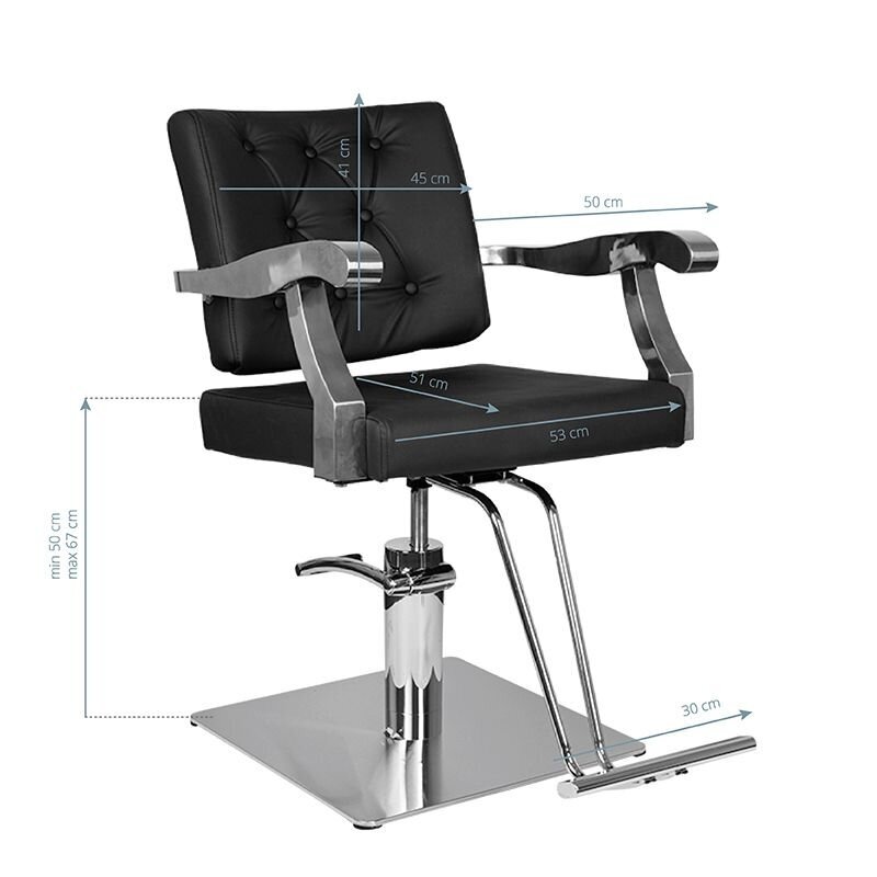 Professional barber chair GABBIANO LION, black 4 Professional barber chair GABBIANO LION, black 4