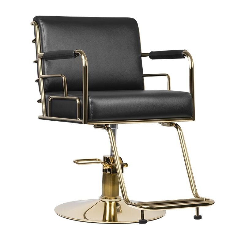 Professional hairdressing chair GABBIANO PRATO, black-gold color Professional hairdressing chair GABBIANO PRATO, black-gold color