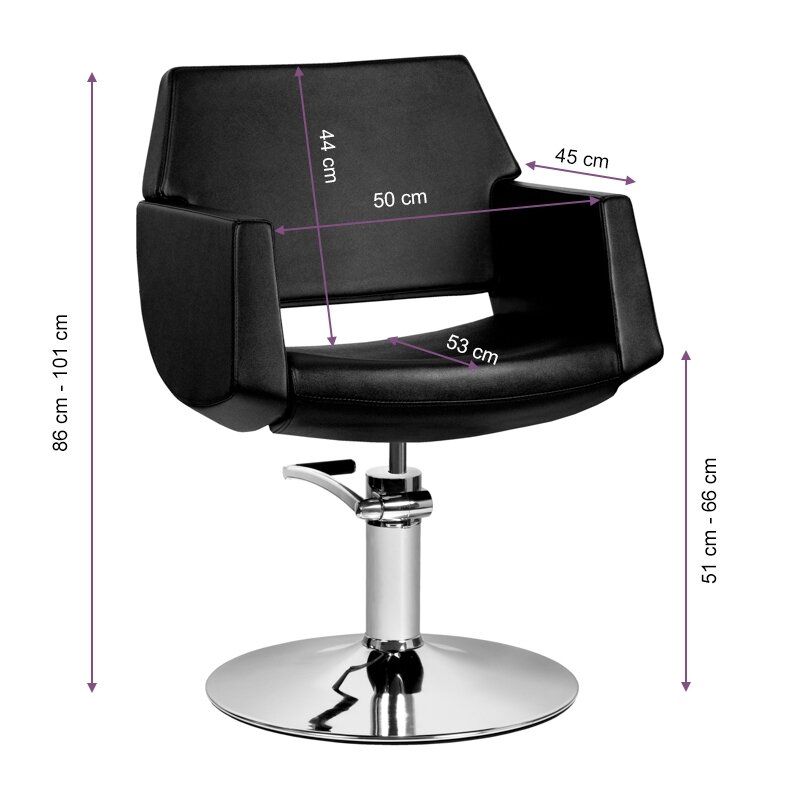 Professional hairdressing chair GABBIANO SANTIAGO, black COLOR 5 Professional hairdressing chair GABBIANO SANTIAGO, black COLOR 5