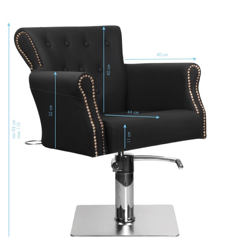 Professional hairdressing chair HAIR SYSTEM BER 8541, black 6 Professional hairdressing chair HAIR SYSTEM BER 8541, black 6