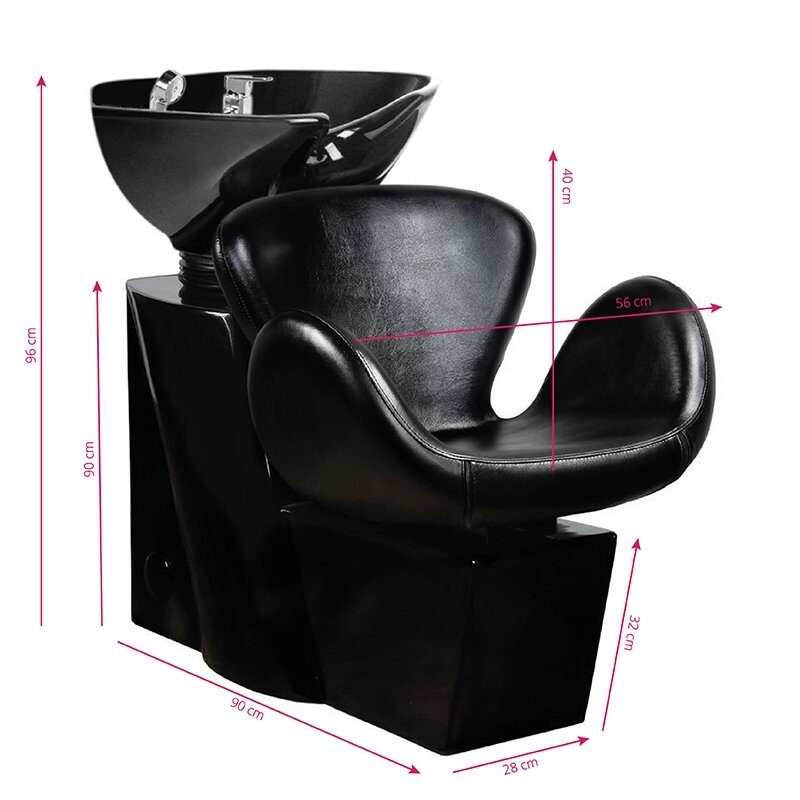 Professional hairdressing sink GABBIANO AMSTERDAM, black color 1
