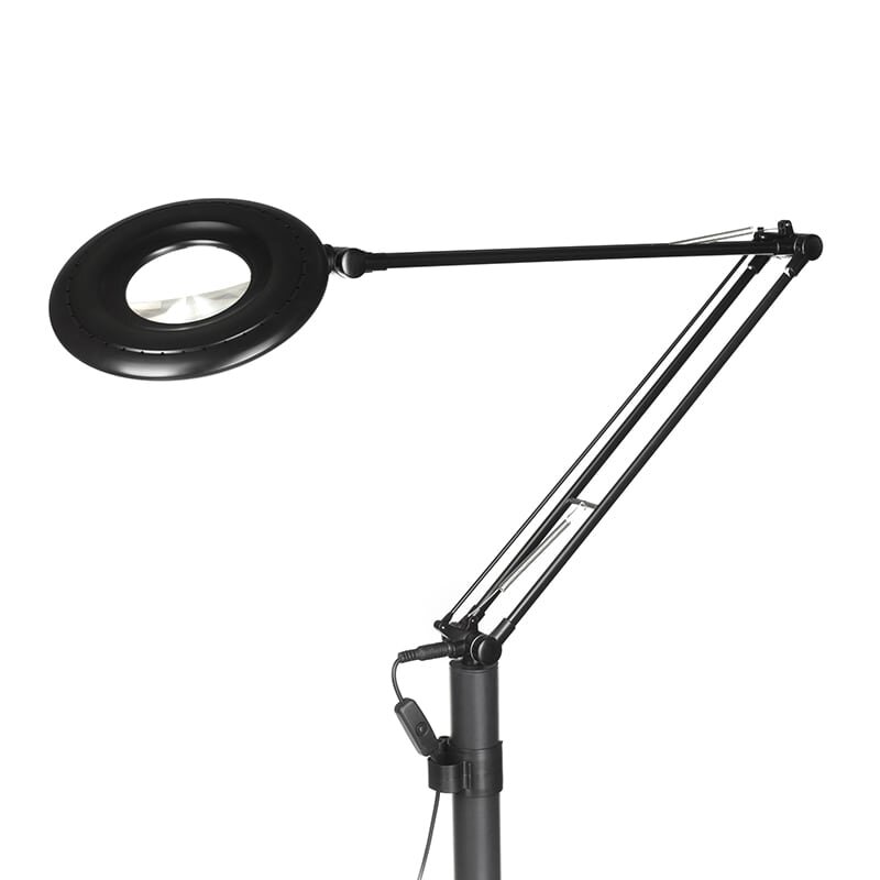 Professional cosmetic lamp-lupa INKOO surface mounted, black color Professional cosmetic lamp-lupa INKOO surface mounted, black color