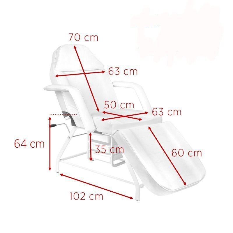 Professional cosmetology bed 557A, white color 4 Professional cosmetology bed 557A, white color 4