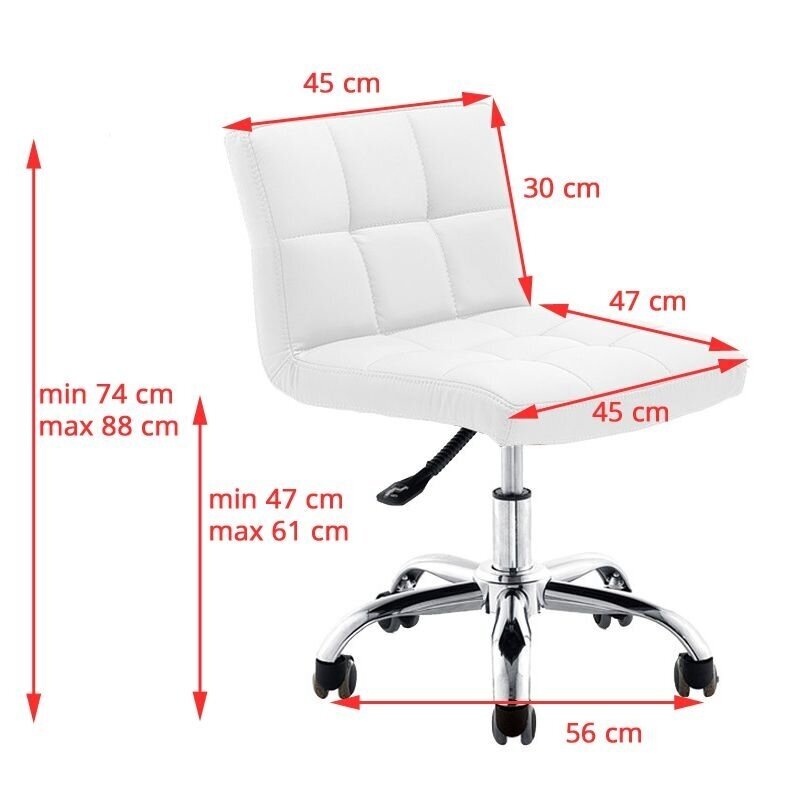 Professional master chair for beauticians with castors A-5299, white 1