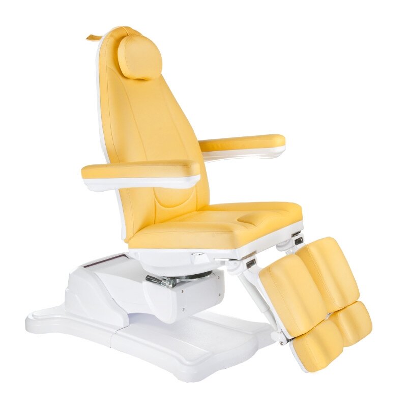 Professional electric podiatry chair for pedicure procedures MAZARO BR-6672A (5 motors), yellow color Professional electric podiatry chair for pedicure procedures MAZARO BR-6672A (5 motors), yellow color
