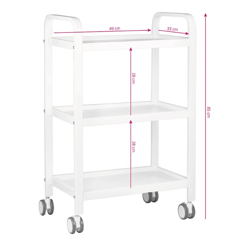 Professional aesthetic cosmetic trolley HS09, white color 3 Professional aesthetic cosmetic trolley HS09, white color 3