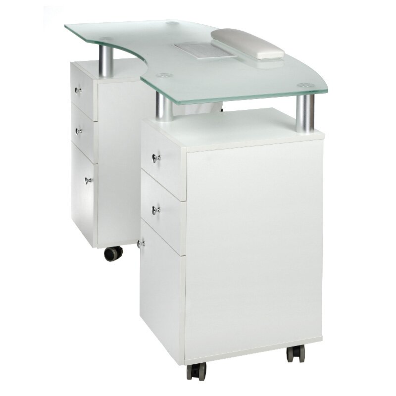 Professional manicure table with dust extractor BD-3453+P, white color 2 Professional manicure table with dust extractor BD-3453+P, white color 2