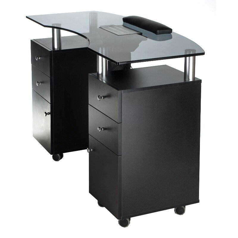 Professional manicure table with dust extractor BD-3453+P, black color 2 Professional manicure table with dust extractor BD-3453+P, black color 2