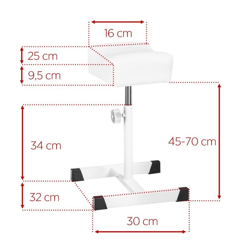 Professional pedicure tray for podological work BELL, white color 4