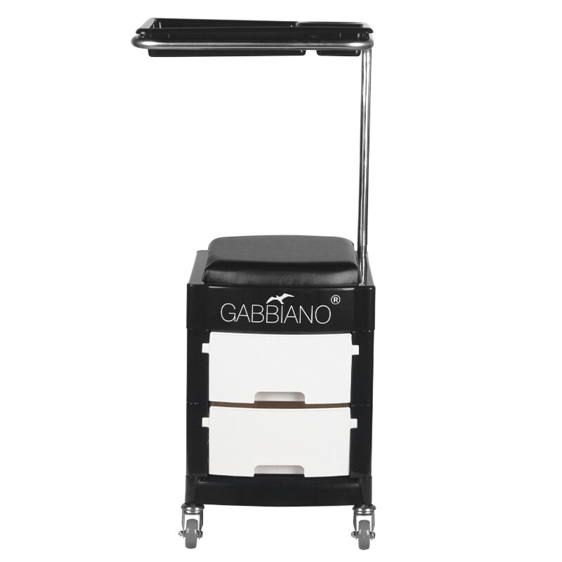Professional trolley-chair for podiatric work GABBIANO, black color 1 Professional trolley-chair for podiatric work GABBIANO, black color 1
