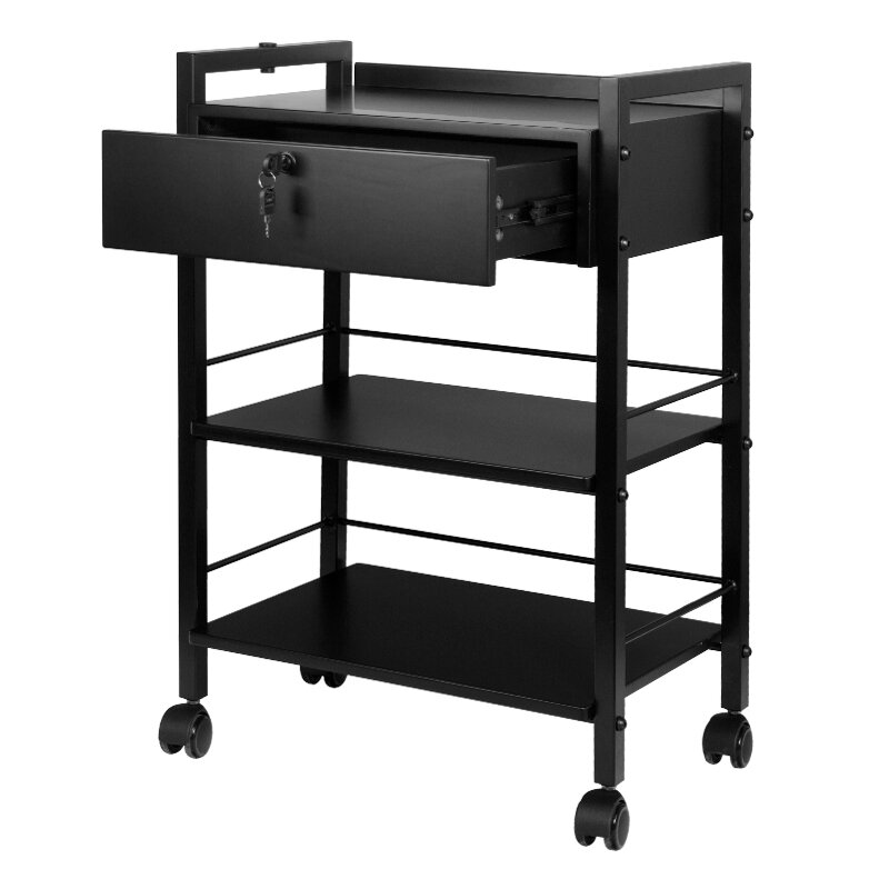 Professional trolley for tattoo and pedicure procedures PRO INK 1019A, black 5 Professional trolley for tattoo and pedicure procedures PRO INK 1019A, black 5