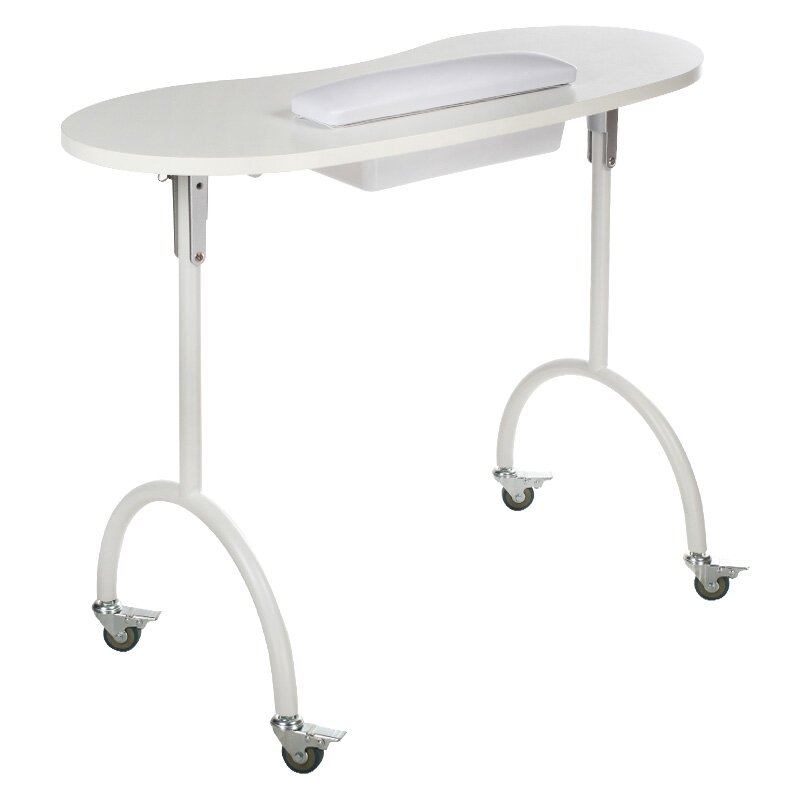 Professional folding manicure table BD-3416 + transport bag, white color Professional folding manicure table BD-3416 + transport bag, white color