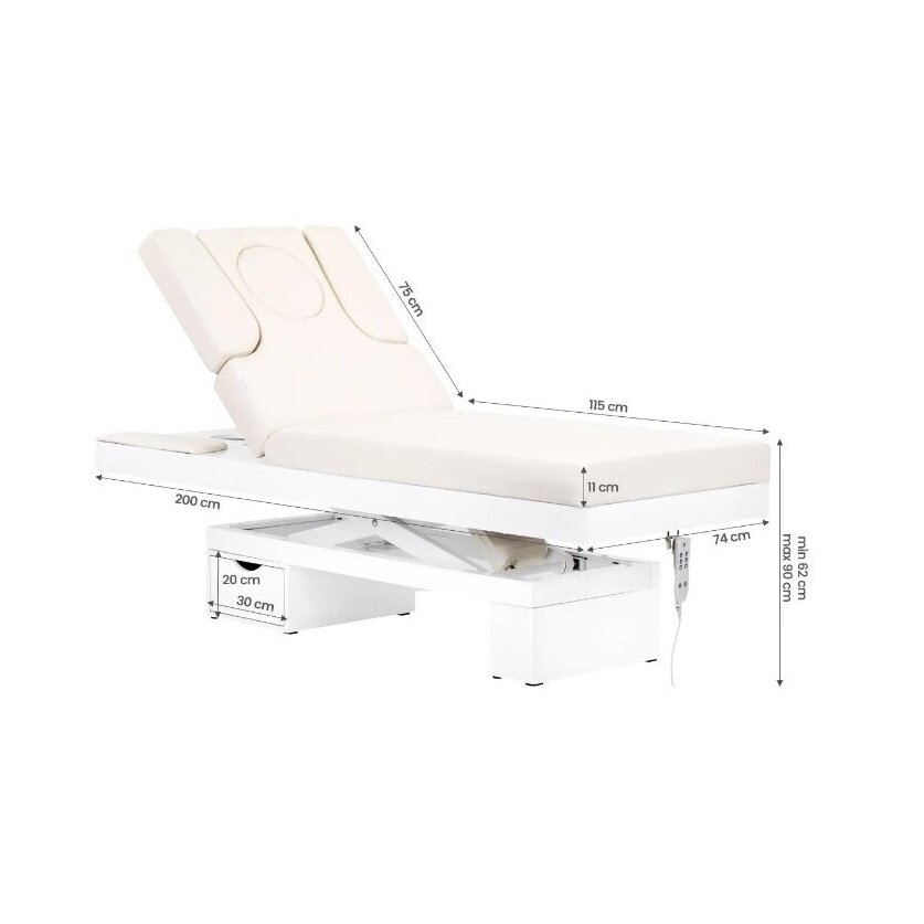 Profesionali elektrinė masažo ir SPA salonų kušėtė-gultas AZZURRO 815B (su šildomu čiužiniu) 13