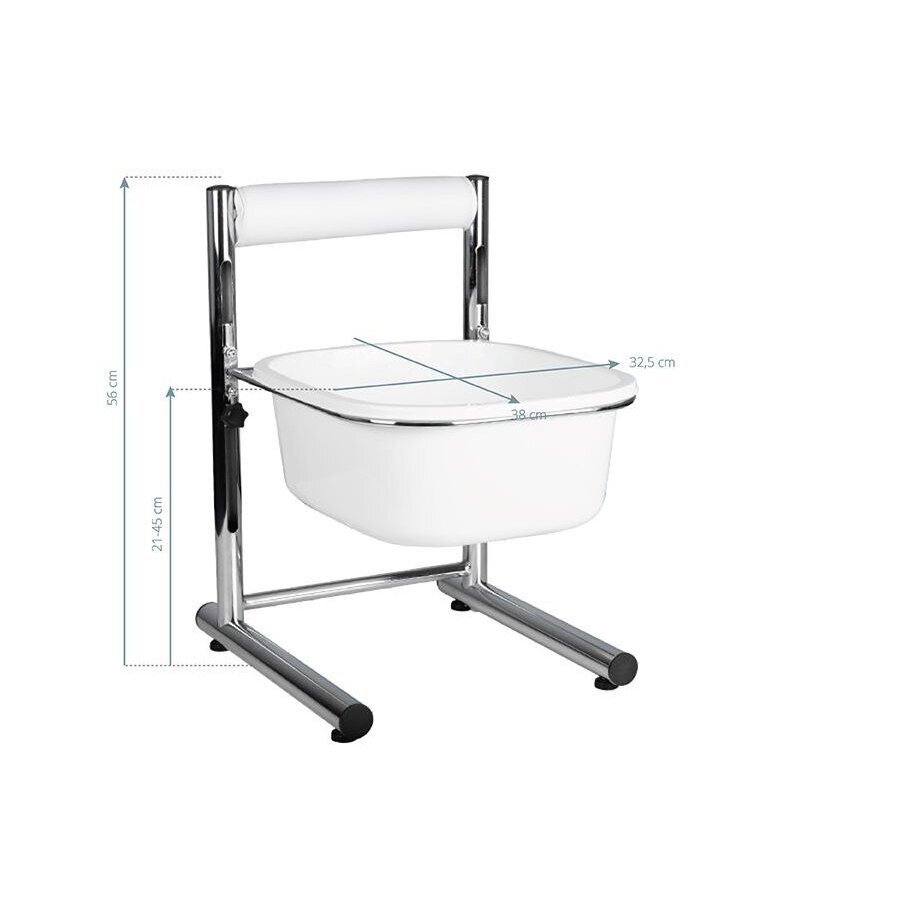 Professional pedicure bath for podiatric work with adjustable height, chrom color 3 Professional pedicure bath for podiatric work with adjustable height, chrom color 3