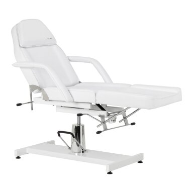 SILLON 210 profesionali hidraulinė kosmetologinė lova-gultas su supimo funkcija, baltos spalvos