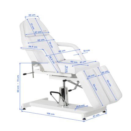 SILLON 210 professional hydraulic pedicure chair with rocking function, white 16