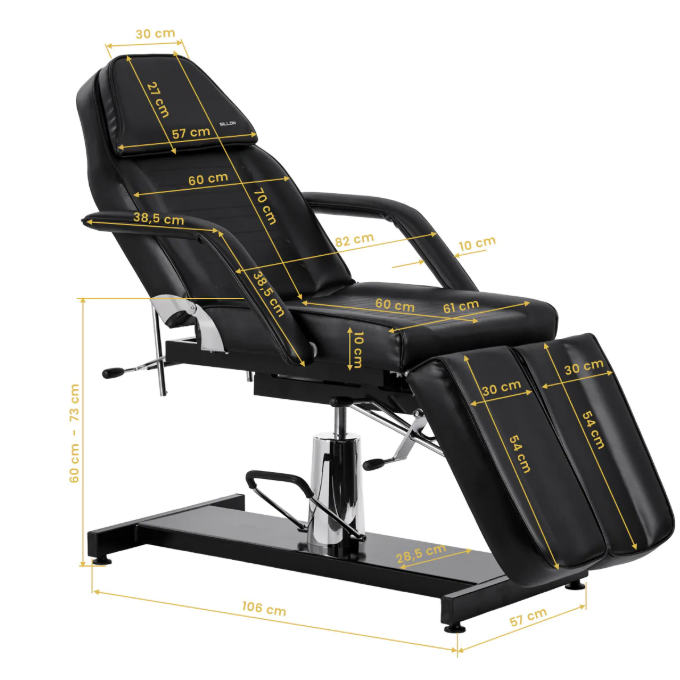 SILLON 210 professional hydraulic pedicure chair with rocking function, black 16