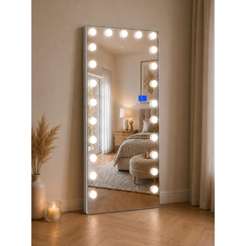Veidrodis grožio salonams su LED apšvietimu HOLLYWOOD, 175x80 cm 1 Veidrodis grožio salonams su LED apšvietimu HOLLYWOOD, 175x80 cm 1