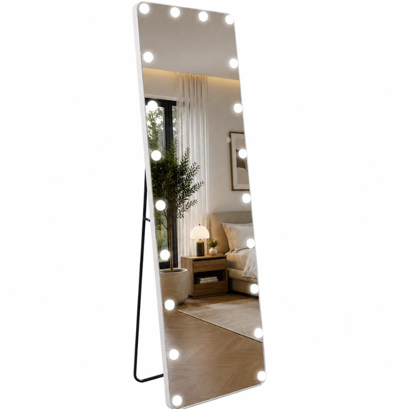 Veidrodis grožio salonams su LED apšvietimu HOLLYWOOD, 160x50 cm